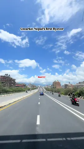 Gwarko: Nepal’s first flyover in operation. 😮 #gwarkoflyover #nepal #lalitpur #kathmanduvalley 