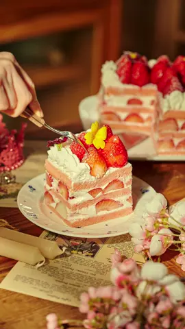 딸기 스퀘어 케이크 ❤️ 📌 Recipe? 👉 Go to the YouTube link “Merry Story” at the top of the profile! https://linktr.ee/_mr_blanc (Merry's Story - YouTube) #딸기케이크 #스퀘어케이크 #딸기디저트 #메리이야기 #홈베이킹 #strawberrycake #yummyfood #homebaking #bakingasmr #bakingvideo #homecafe 