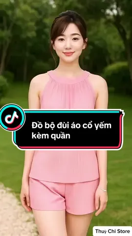 Đồ bộ đùi áo yếm, quần đùi xốp nhật. #doboxinh #thoitrangnu #xuhuong #viral #thinhhanh 