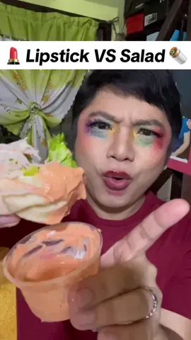 L'oreal Color Riche in 666 I Win VS Saladstop Oh Crab Lah Wrap. 💄 @L'Oreal Paris VS @saladstopsg 🌯 #mukbang #saladstopph #makeuptok #makeuptokph #beauty #beautyph #BeautyTok 