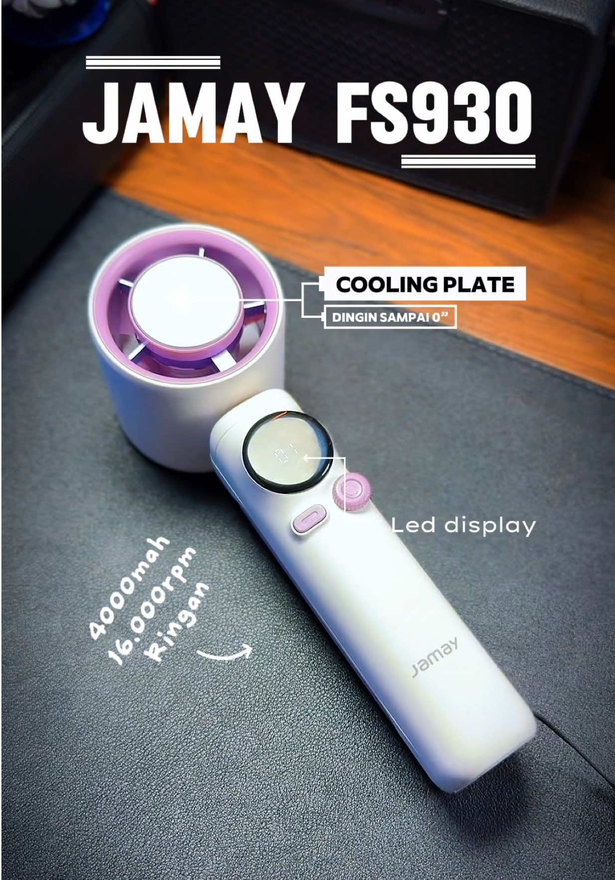 Jamay FS930 — Kipas portable rasa AC! Dingin sampe keluar embun beneran! ❄️ Cukup tekan dan tahan tombol power, aktifin fitur pendingin dengan plat yang bisa sampai 0°C! Desainnya modern, kepala kipas bisa diatur 30°, baterai 4000mAh tahan sampai 20 jam, dan kecepatan angin 16.000 RPM! Gak cuma sejuk… ini dingin parah! 🔥 Buruan, upgrade kenyamananmu sekarang 💨 📍Cek langsung di keranjang! #JamayFS930 #KipasPortableDingin #KipasEmbun #CoolingFan #KipasModern #kipasjamay #hobaba #wibgajian 