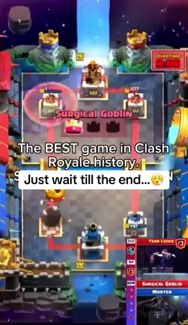 The most iconic 1v1 in Clash Royale history🏆 1HP WIN😮‍💨😮‍💨   #ClashRoyale  #Morten #SurgicalGoblin #CRL #ClashRoyaleEsports #ClashRoyaleTikTok