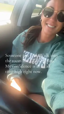 Someone just said,“Walk into the room like God sent you.”. My confidence is at an all time high right now. #god #confidence #faith #fyp 