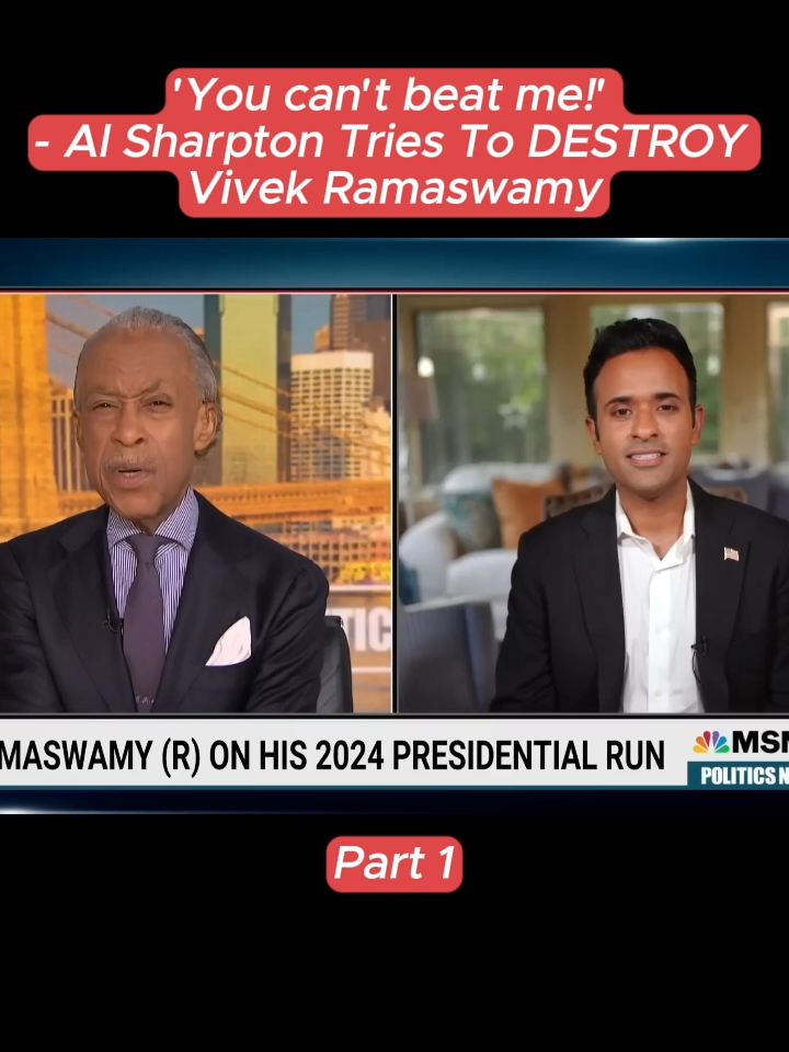 Part 1: 'You can't beat me!' - Al Sharpton Tries To DESTROY Vivek Ramaswamy #rattlesnake #rattles #talkshowhost