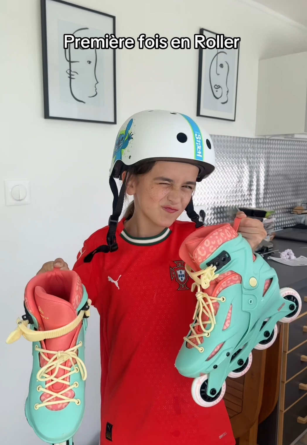Lilo test les rollers !!!