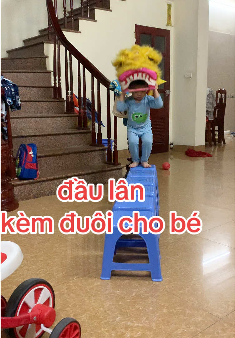 Đầu lân trung thu kèm đuôi cho bé vui chơi #daulan #daulantrungthu #daulanchobe 