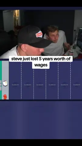 steve just lost 5years worth of wages #kickstreaming 