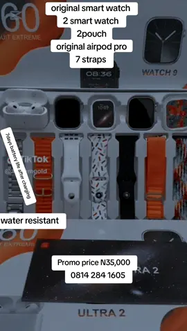 PROMO‼️ PROMO‼️ PROMO‼️ LATEST I60 SMART WATCH PACKAGE  which come with; 2 Fully touch Hd display Smartwatches 7 hand straps  1 AirPod  2 screen protectors  Wireless charger Normal price;50kk❌ Promo price:35k✅      FEATURES: ✅compactible with Android 5.0 and iOS 9.0 above ✅HiWatch App ✅Compatible with Bluetooth 4.0 and up ✅Sedentary Reminder ✅Touchscreen  ✅Remote shutter  ✅Dialer (make and Receive calls) ✅Contacts ✅Flashlight  ✅Notifications/ Reminders  ✅Sports mode/ Activity mode ✅Heart rate monitor  ✅Pedometer  ✅Blood pressure monitor  ✅Blood oxygen monitor  ✅music control  ✅Find my Device  ✅Calendar  ✅Password Lock  ✅Weather  ✅Calculator  ✅Connect via Bluetooth  ✅Customize Wallpaper  ✅Style Switch  ✅Sleep monitor  ✅Alarm  ✅Games    DELIVERY IS NATIONWIDE Call/WhatsApp 0814 284 1605  #fypシ゚ #tranding 