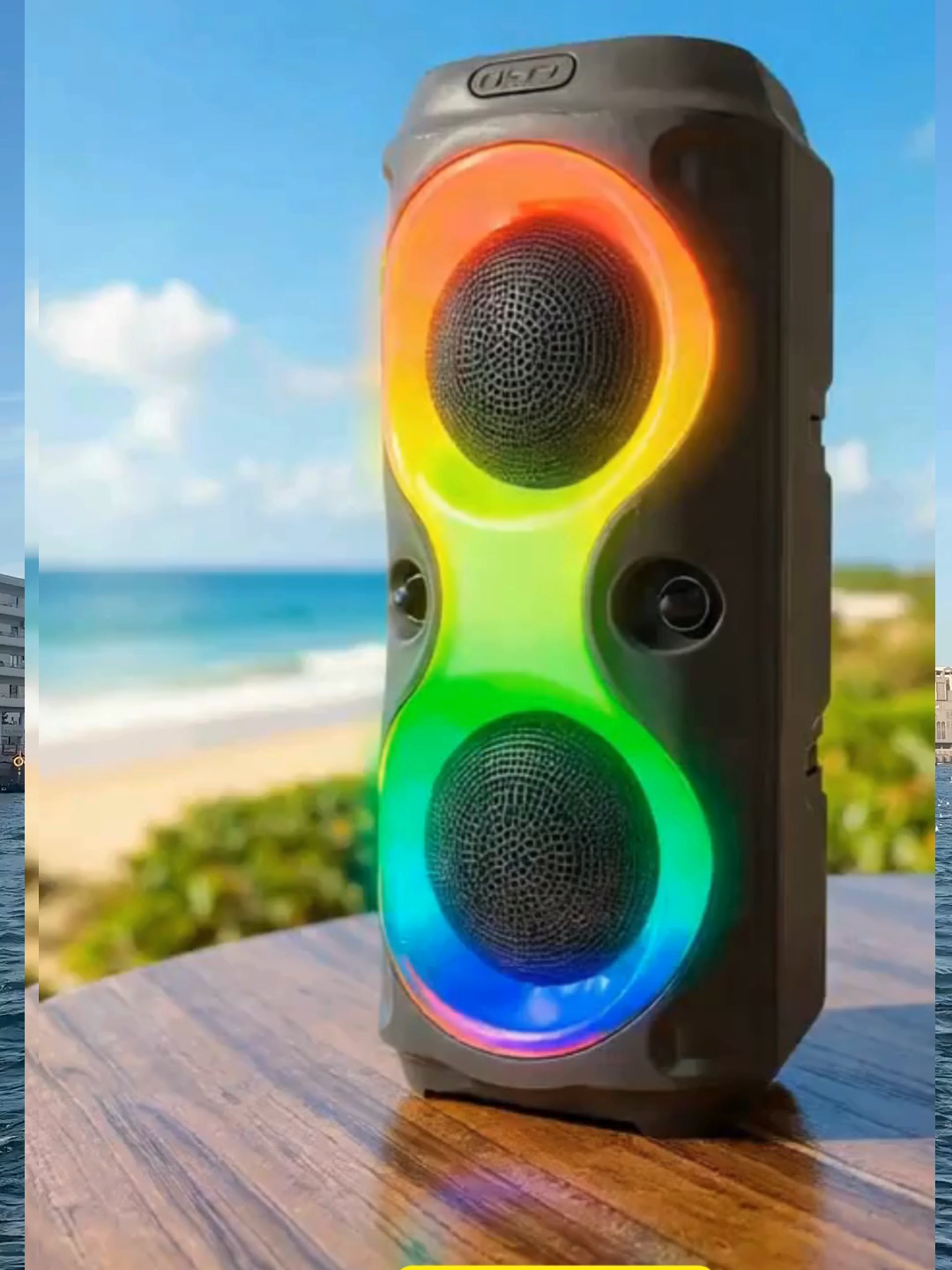 Caixa de som Bluetooth Com Led RGB Portátil FM USB TWS 30W#tiktokshop