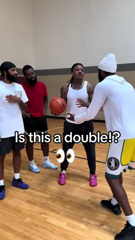 Is this a double!? 👀 #pickupbasketball #bball #basketball 