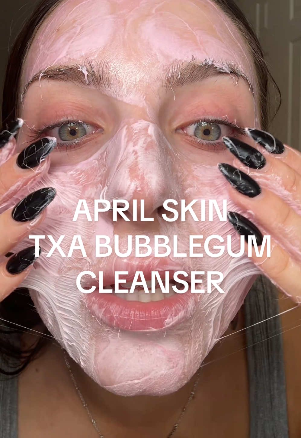 never tired a bubblegum cleanser before and I am shook!! This essentially pulls all the junk out of your pores leaving your skin clarified and smooth LOVING how my skin looks and feels with it #aprilskin #aprilskinskincare #bubblegumcleanser #txacleanser #txaniacinamide #cleanser #kbeauty #kskincare #glassskin #tiktokmademebuyit #ttsbeautybesties #tiktokshopcreatorpicks 