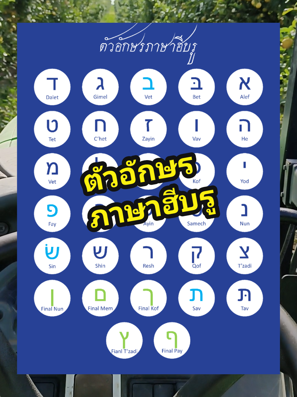 ตัวอักษรภาษาฮีบรู 🇹🇭🇮🇱 #แรงงานไทยในอิสราเอล  #ภาษาฮีบรู  #เรียนภาษาฮีบรู 