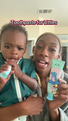 We both love this toothpaste for different reasons though 😉 #nobsjrtoothpaste #toddlermom #toddlersoftiktok 