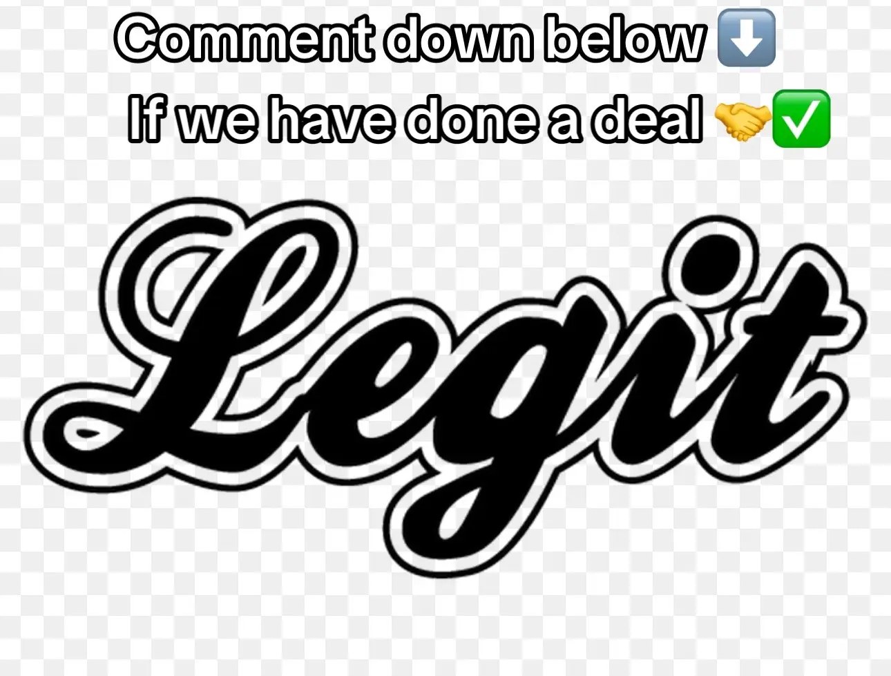 Comment down below if we have done a deal ✅