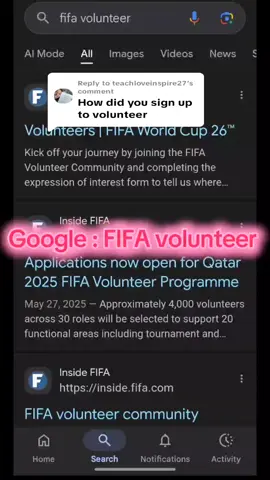 Replying to @teachloveinspire27 Interested in being a volunteer for the FIFA world cup? Interest forms are out! go sign up 😁