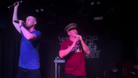 Cooked so hard it was literally flashbanging my phone  #epicrapbattlesofhistory #erb  #epiclloyd #nicepeter #livemusic #darthvader 