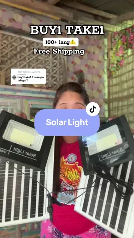 Replying to @Grow a  garden  Sobrang mura ngayon . Free Shipping na BUY1 TAKE1 pa . 100 + pesos mo lng mabibili  #solarlight #solar 