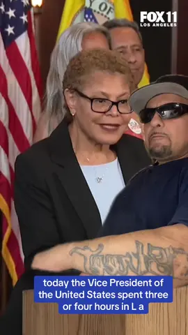 #duet with @FOX 11 Los Angeles #losangelesprotests LA Mayor Karen Bass responded strongly to Vice President JD Vance's statements during a recent press conference, dismissing his claims as 