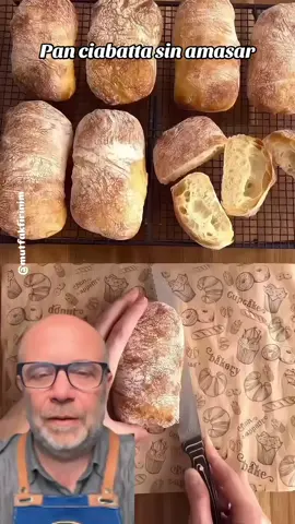 Sabías que puedes preparar esta ciabatta sin amasar 😱🍞 #pan #panaderia #panadería #panaderiaartesanal #pancasero #postre#CapCut 