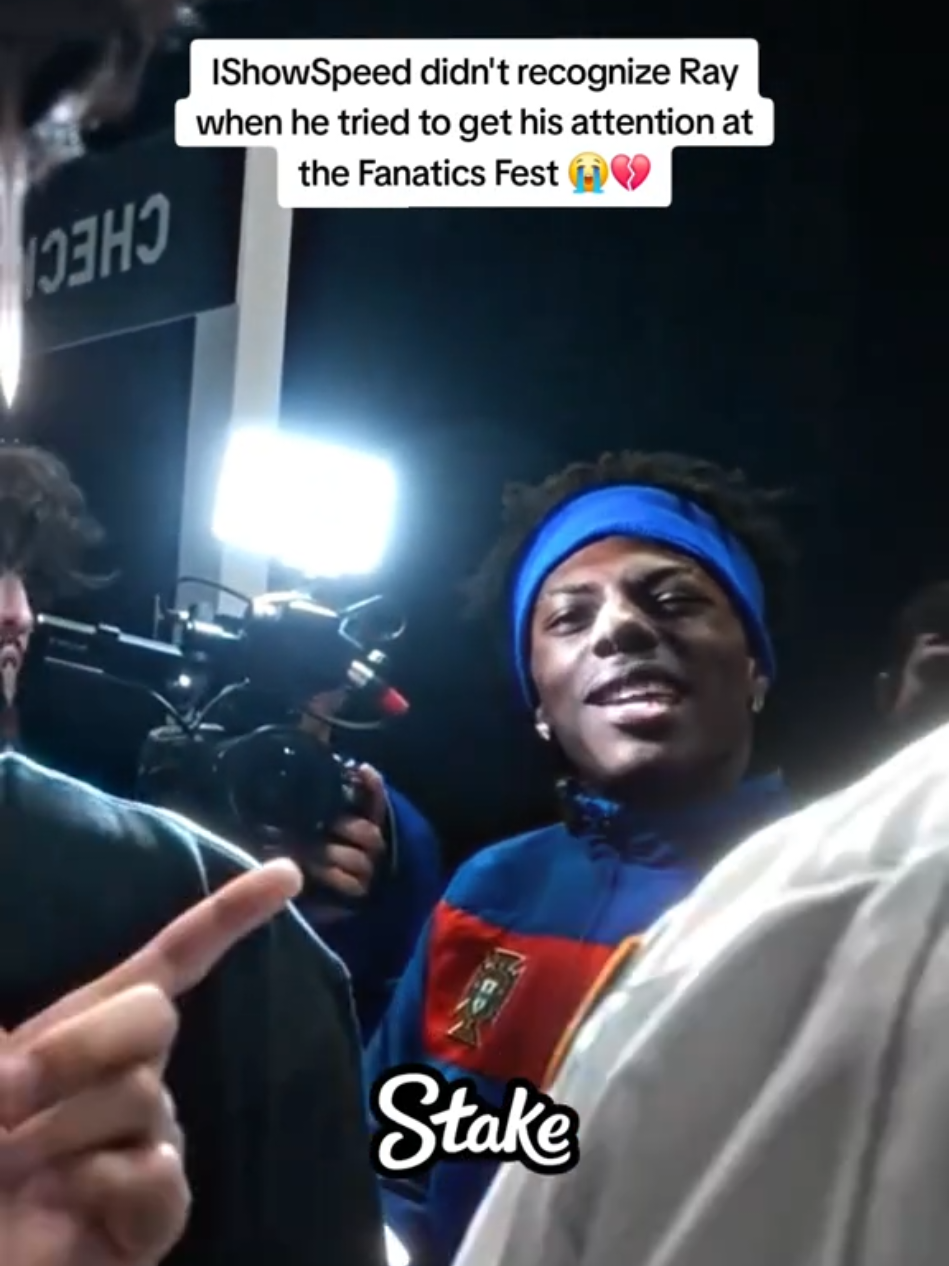 IShowSpeed didn't recognize Ray when he tried to get his attention at the Fanatics Fest 😭💔 #ishowspeed #rayasianboy #speed