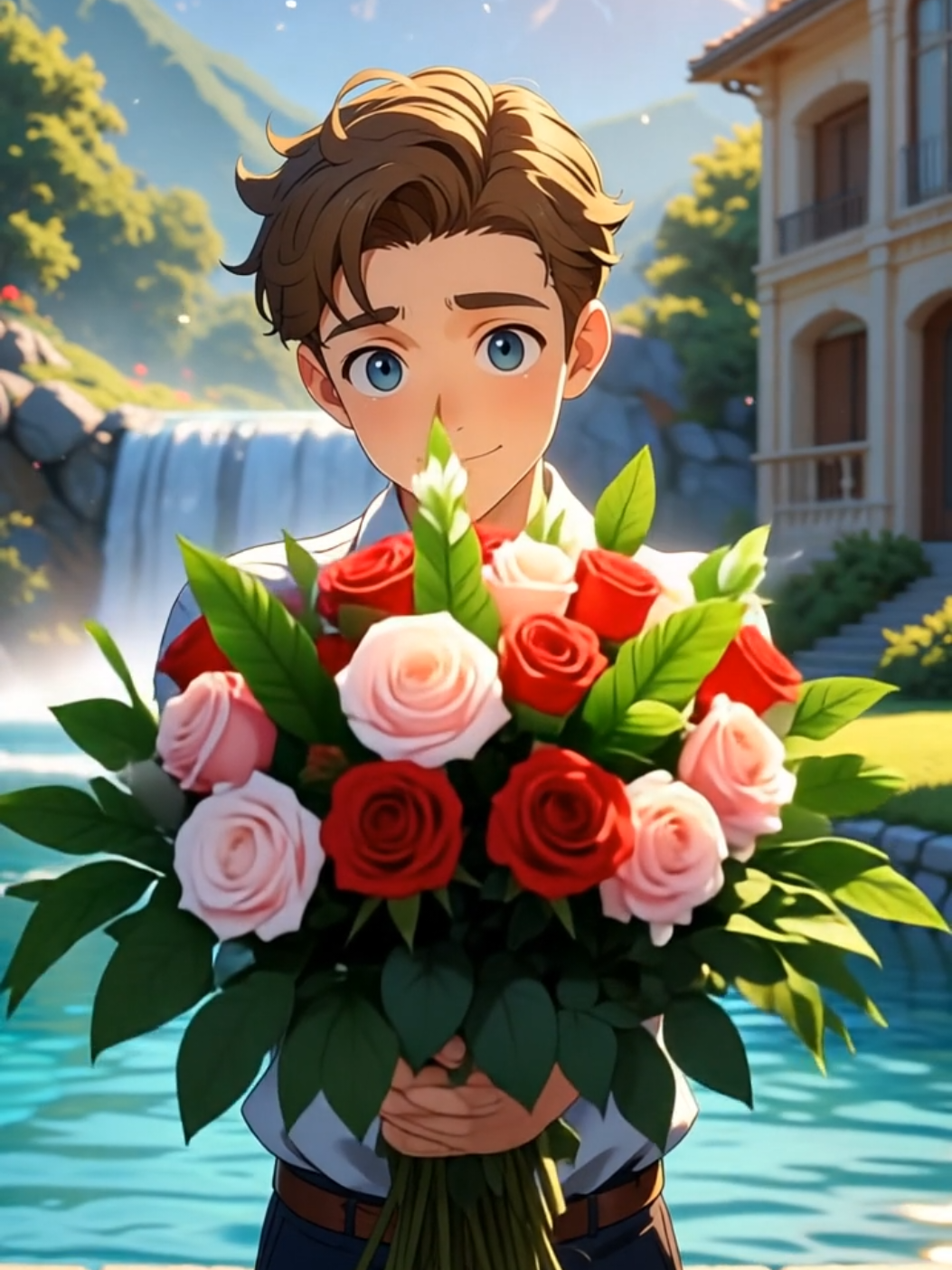 Когда он дарит тебе цветы просто так… 💐😍 #романтика #милота #3dанимация #любовь #подарок #красота #тренды2024 #виральныйконтент #foruyou #rose 