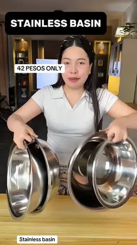 Never mangangalawang. Napaka tibay at napaka kapal. #stainlessbasin #stainlessmixingbowl #mixingbowl 