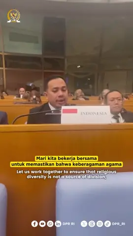 #Repost @dpr_ri  —— Anggota BKSAP DPR RI, Gilang Dhielafararez, mewakili parlemen Indonesia, hadir dalam The Second Parliamentary Conference on Interfaith Dialogue yang berlangsung di Plenary Hall, Roma, Italia, Jumat (20/6). Konferensi ini menjadi momentum penting bagi BKSAP DPR RI untuk menyuarakan posisi Indonesia dalam memperjuangkan nilai-nilai toleransi dan kebebasan beragama. Gilang menegaskan komitmen Indonesia sebagai negara demokrasi Muslim terbesar di dunia, untuk melindungi hak-hak minoritas agama, melalui kebijakan yang nyata, pendidikan, dan partisipasi masyarakat. Prinsip-prinsip dalam Deklarasi Marrakesh tersebut harus dituangkan ke dalam kebijakan yang nyata di berbagai negara. Indonesia percaya bahwa keberagaman bukanlah sumber perpecahan, melainkan fondasi yang kuat untuk membangun persatuan global yang inklusif dan bermartabat. #BKSAP #ParlemenIndonesia #InterfaithDialogue #DialogAntaragama #Toleransi #BhinnekaTunggalIka