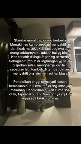 Sekali moral diabaikan, batas benar dan salah jadi bubar.