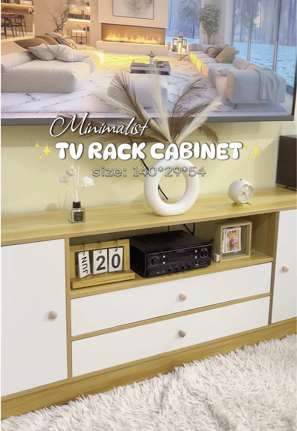 Minimalist Tv Rack Cabinet✨  It’s really exceeded my expectations! love it 💯😭 #tvrackcabinet #livingroominspo #minimalisttvcabinet #minimalist #tvcabinet #tvrack 