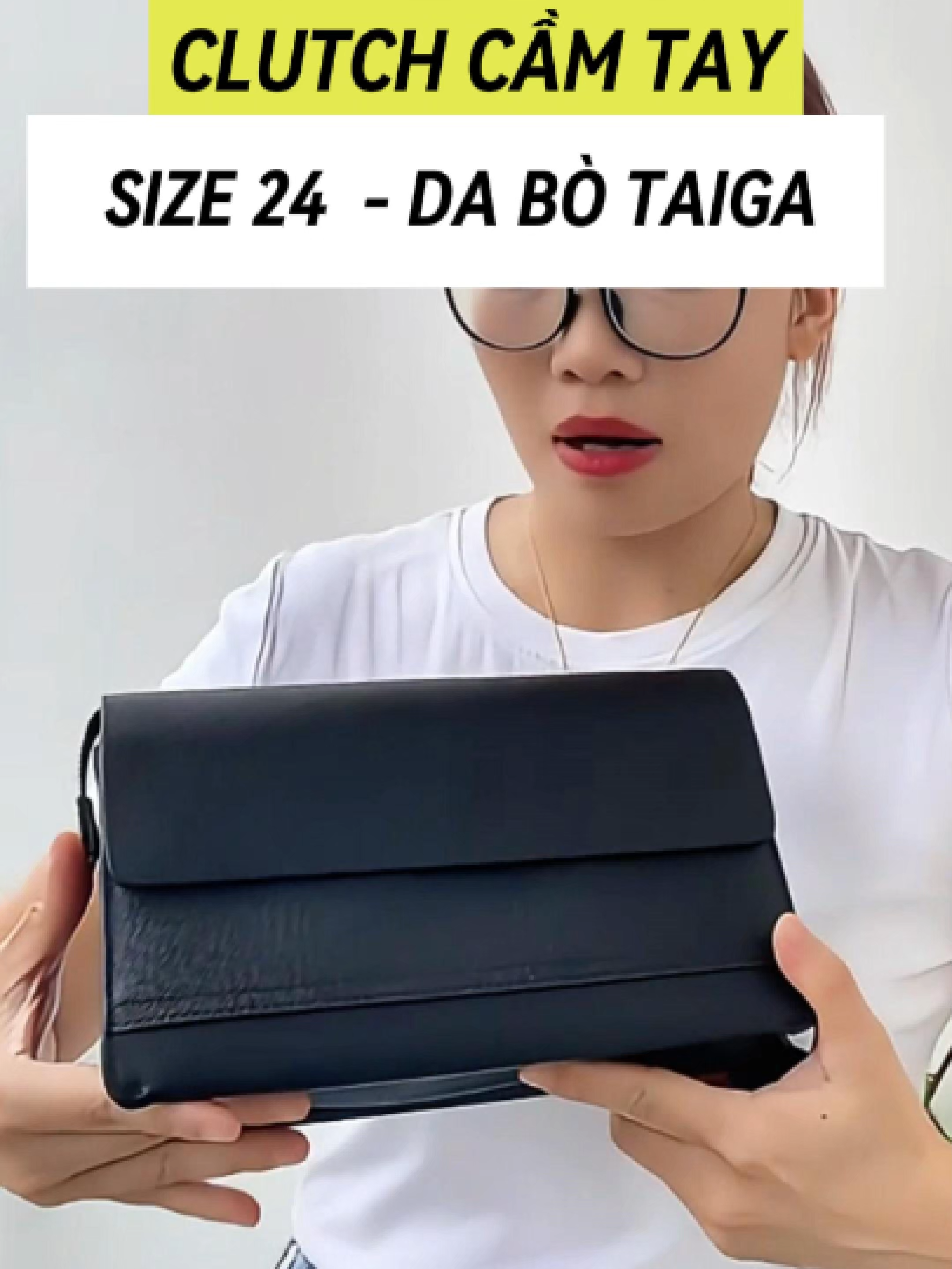Clutch cầm tay size 24cm da bò Taiga #clutch #clutchnam #dodank #xuhuong #túigolf #clutchgolf