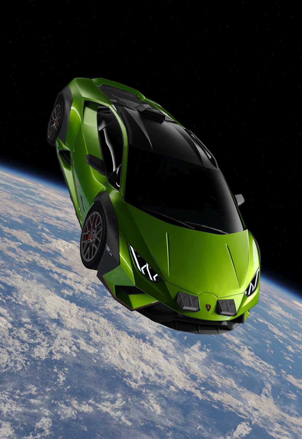Sterrato in space - wrong place?🐍#carinspace #cgi #3d #animation #blender3d #lamborghini #render 