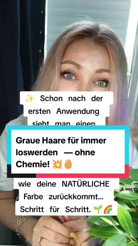 Graue Haare für immer loswerden⁠⠀⁠— ohne Chemie! 💥🥚🫖.          #grauehaareloswerden #naturtipps #haargesundheit #ohnechemie #drnaturaly