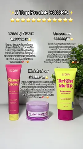 Scora emang ga usah diraguin lagi kualitasnya💯😍😍🫶🏻#scora #scoramoisturizer #scorasunscreen #scoratoneupcream #sunscreen #sunscreenviral #sunscreenreview #toneupcream #moisturizer #moisturizerviral #rekomendasiskincare #skincareroutine 