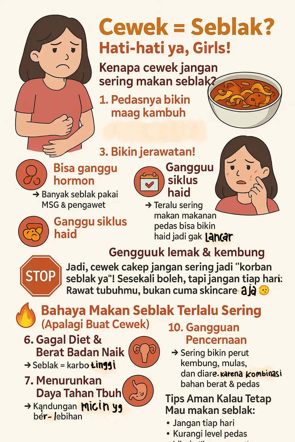 “Cewek cantik itu rawat lambung, bukan cuma wajah 🥲 #StopSeblakTiapHari”#skincarelovers #dietsehat #polamakansehat #tiktokindonesia #kontenbermanfaat #remajacewek #cewekhealing