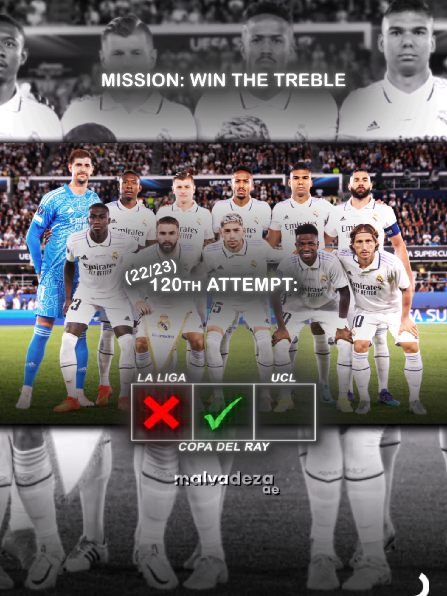 Will Real Madrid Win Their First Treble? 🤍🔥 || Editing Course Link In Bio || #footballtiktok #aftereffects #blowup #goviral #malvadeza #fyp #edit #viral #realmadrid #halamadrid #rma