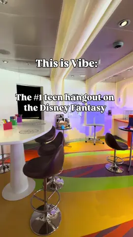 TEENS ONLY: Welcome to Vibe ✨ Onboard the Disney Fantasy cruise ship, Vibe is an exclusive space just for ages 14–17. It’s pretty amazing… even us adults got a little jealous 🙃 It has: 🎮 Gaming consoles 🎥 Movie zone 🛋️ Modern lounge areas 🌊 A private sun deck with pool 🎉 Hosted activities and themed nights 🧑‍🏫 Friendly, trained youth counselors It gives teens their own space they’ll enjoy and the opportunity to meet new friends. Got a teen who’d LOVE this? Or maybe you’re planning a multigenerational cruise and wondering how to keep everyone happy? I’d love to help! Book your Disney Cruise through me at no extra cost and I’ll walk you through everything you need to know - including how the youth clubs work across all ages. 📌 SAVE this for your next family cruise planning session! #vacation #disneymoms #disneycruise #disneyteen 