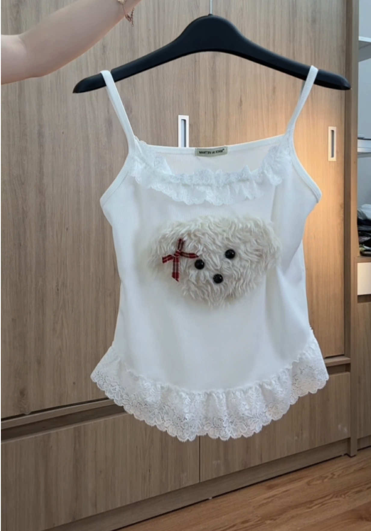 Áo 2 dây 50cá hình gấu xinh iu #xuhuong 