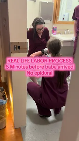 Midwife realized that my bladder was full.. which can keep babe from being able to move down. Emptied bladder.. felt like I couldn’t get up from the toilet to go back to the bed.. thought for sure he was going to plop out in the toilet. In this moment I looked them in the face and said “I can’t do this!” To which of course they replied.. that means I am almost there. I knew that, but in the moment all I could think about was how much pain I was in and how it felt like an eternity was passing. It was NOWHERE near an eternity. I was really only in active labor for 36ish minutes and pushed for less than 4 minutes.. really I let my body start pushing for me WHICH WAS MY DREAM! I would have loved to do without Pitocin, but the rest of my labor and birth was absolutely perfect and exactly what I wanted. #37weeker #inlabor #laboranddelivery #activelabor #noepidural #pitocincontractions 
