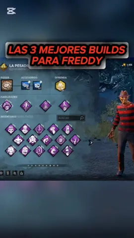 LAA 3 MEJORES BUILDS PARA FREDDY #dbd #dbdtiktok #dbdkiller 