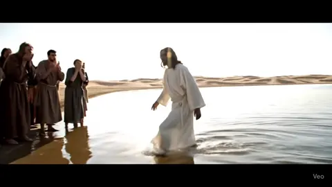 JESUS WALKING ON WATER #jesus #god #christianity #funn #fake #ai #aiart #veo3 #justforlaughs 
