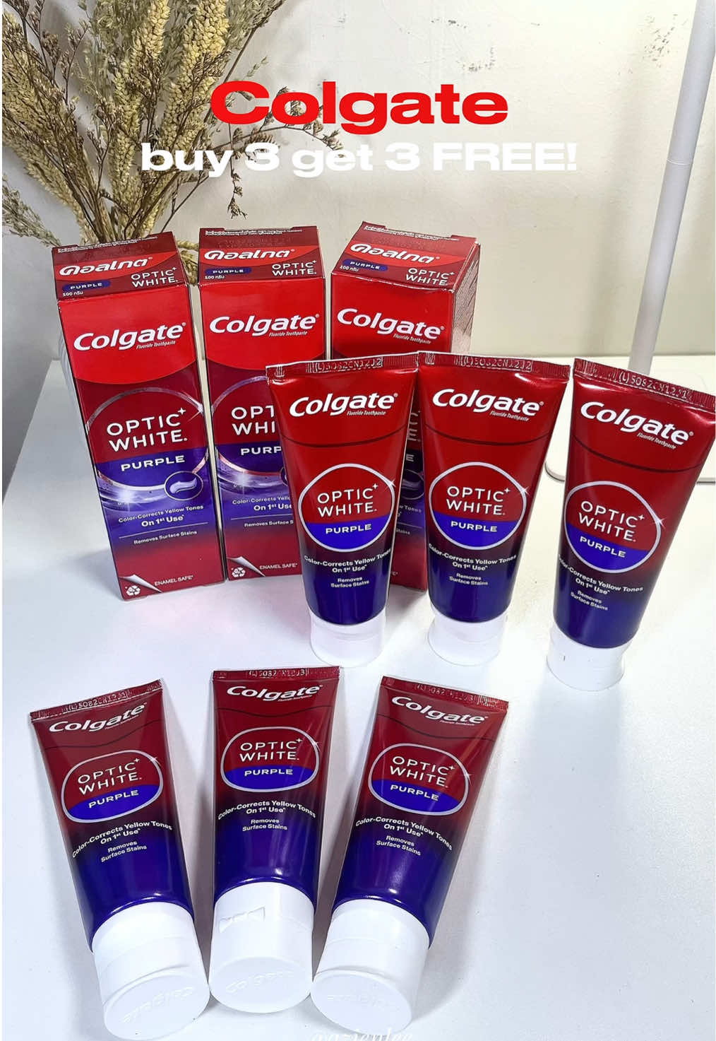 always wear your best smile with @Colgate Philippines buy 3, get 3 FREE? yes pls! 🛒 don't miss this bundle steal! ❤️ #colgate #hellopurple #colgatepurple #colgateopticwhitepurple #colorcorrectyellowtones #toothpaste #sale  