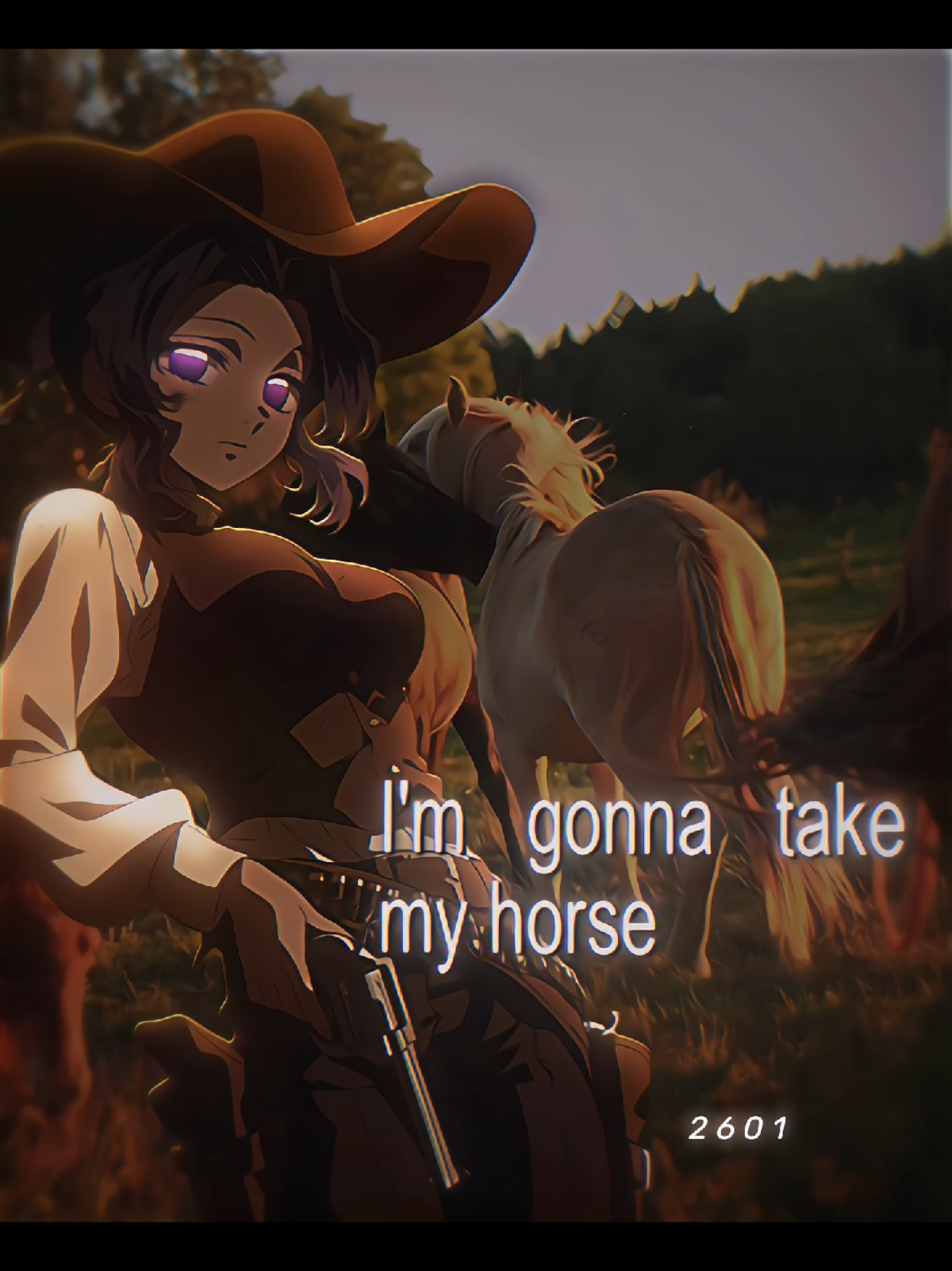 old town road  #girl #vfx #viral #lyrics #song #shinobu #lyricsmusic 