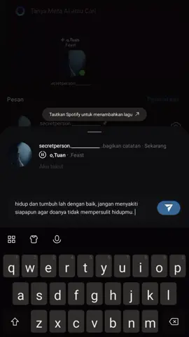 karena kita gak bakal pernah tau perkataan mana yang bisa menyakiti hati seseorang. 