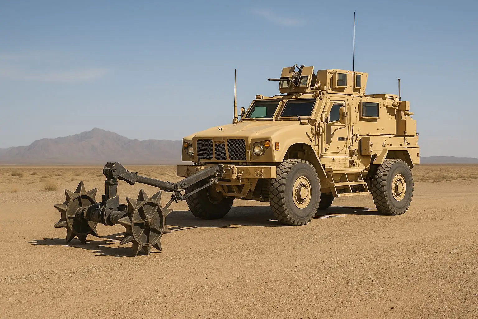 partager svp 🙏  je eu l’idée ingénieuse de concevoir un rouleau protecteur à placer devant les véhicules militaires des Forces de Défense et de Sécurité (FDS). Ce dispositif, fixé à l’avant du véhicule, permet de détecter et neutraliser les mines au sol, garantissant ainsi la sécurité et la vie des soldats lors de leurs missions. Une innovation qui illustre le courage et la créativité au service de la patrie. » 💪💪🇳🇪 Chafiou Alio Issa @