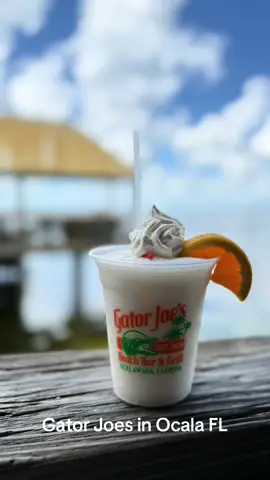 One thing about Brent & I is we love good food on vacations! #Gatorjoes #restaurant #ocalafl #florida #pinacolada #gatorbites #onthewater 