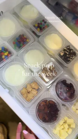 Another week of snacks with our favorite reusable snack containers. They are so convenient for summertime snacking and to stick in lunch boxes for back to school! #snackprep #snackcontainer #backtoschool #schoollunchideas #lunchboxideas #snacking #easysnack #momhack #kidslunch #kidssnacks 