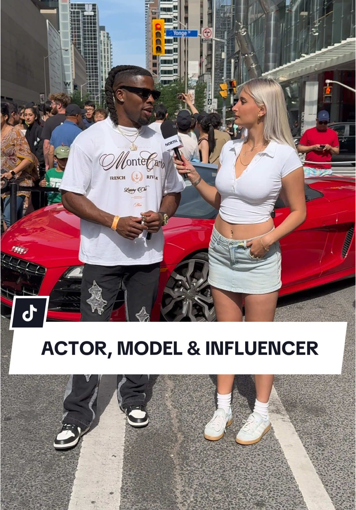 Interviewing supercar owners at the Yorkville Exotic Car Show in #Toronto featuring Obi Nnadi 🇨🇦🚗💰 #success #interview #mindset #wealth #car 