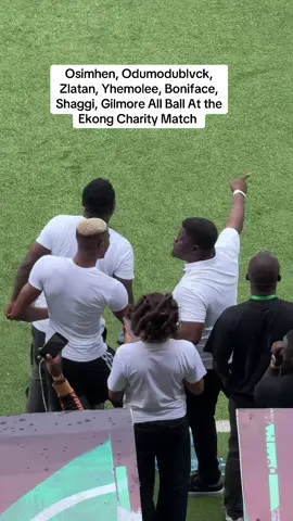 Osimhen, Odumodublvck, Zlatan, Yhemolee, Boniface, Shaggi, Gilmore All Ball At the Ekong Charity Match in Lagos.  #fyp #football 