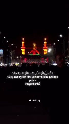 «Atəş odunu yediyi kimi Əlini sevmək də günahları yeyir.»  Peygəmbər (s)🫀#Allah #peygamber #imamali #kərbəla #imam #islam #kesfetbeniöneçıkart #islamic_video #keşfet #global 