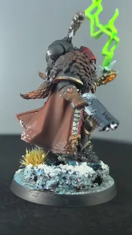 The new Wolf Priest model is stunning. I didn't do any kitbashing on this first one because I felt GW nailed it. I did add the lightning to give it a jolt. There are a few things I want to tidy up on it after seeing it screen, but he's done for the most part. #gamesworkshop #spacewolves #grimdark #40k #proacryl #warhammer #miniaturepainting #bloodforthebloodgod 